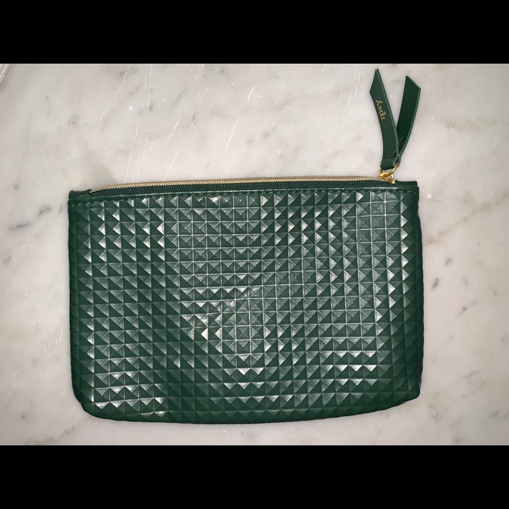 Green Geometric Makeup Bag